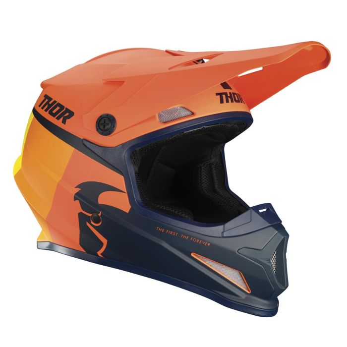 Thor Casque de motocross Sector Racer orange bleu foncé