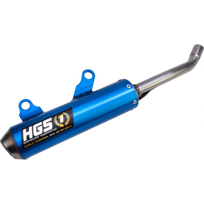 HGS - KTM/HSQ SX/TC 125 19- Silencieux alu bleu