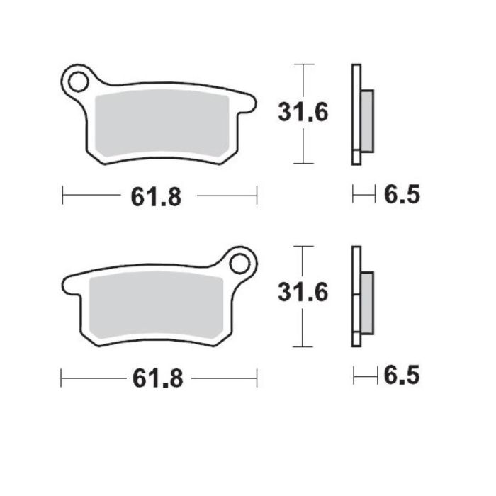 Plaquettes de freins Moto Master Avant SX65 02-.. Arrière SX65 09-.. SX85 04-11