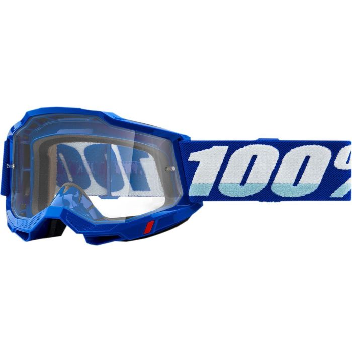 100% Masque de cross Accuri 2 compatible avec lunettes de correction bleu écran transparent