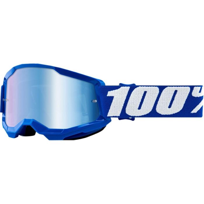 100% Masque de cross Strata 2 pour enfant bleu écran mirroir bleu