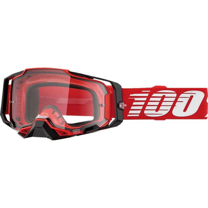 100% Masque de cross Armega Rouge Transparent | Gear2win.fr