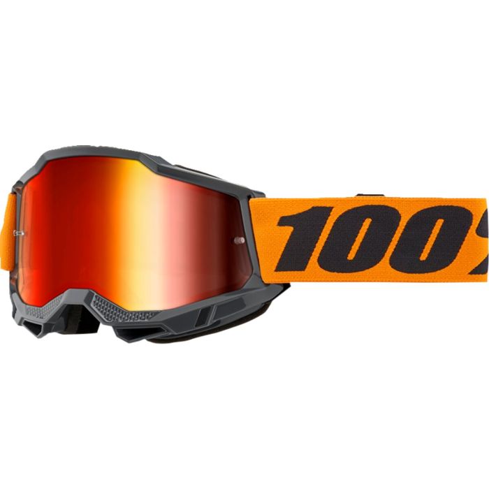 100% Masque de cross Accuri 2 Orange Mirroir Rouge | Gear2win.fr