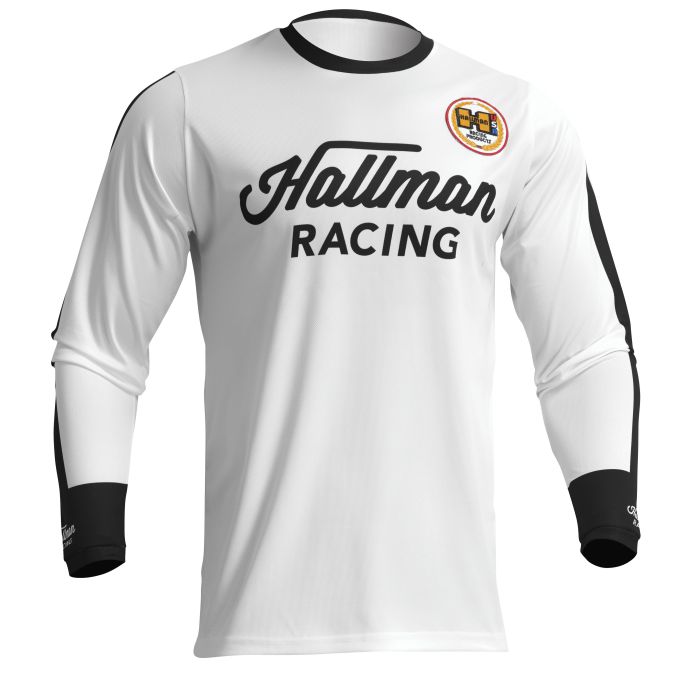 Maillot HALLMAN Differ Roosted Blanc/Noir | Gear2win.fr
