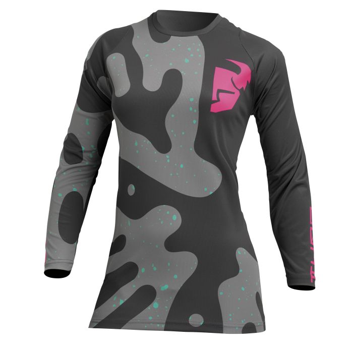 Maillot Femme THOR Sector Disguise Gris / Rose | Gear2win.fr