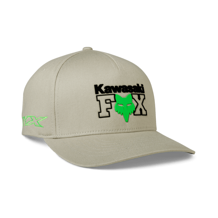 Fox Casquette Flexfit Fox X Kawi |  Gris acier |  | Gear2win.fr