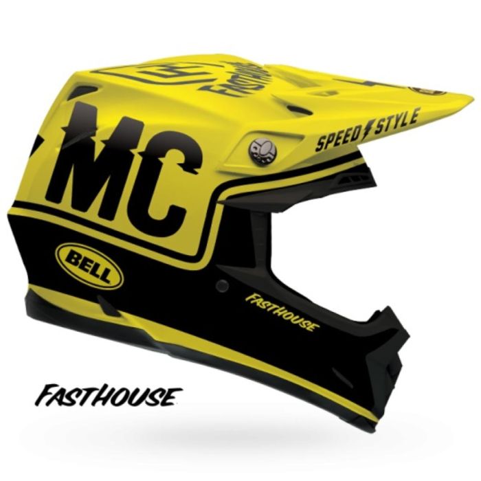 Visière casque BELL Moto-9 Fasthouse Noir/Jaune fluo | Gear2win.fr