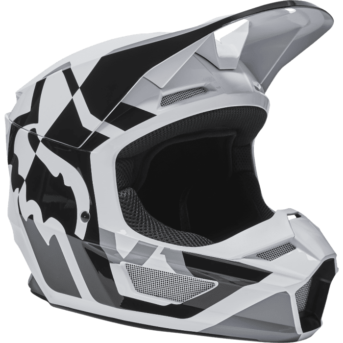 Fox V1 Lux Helmet Black White