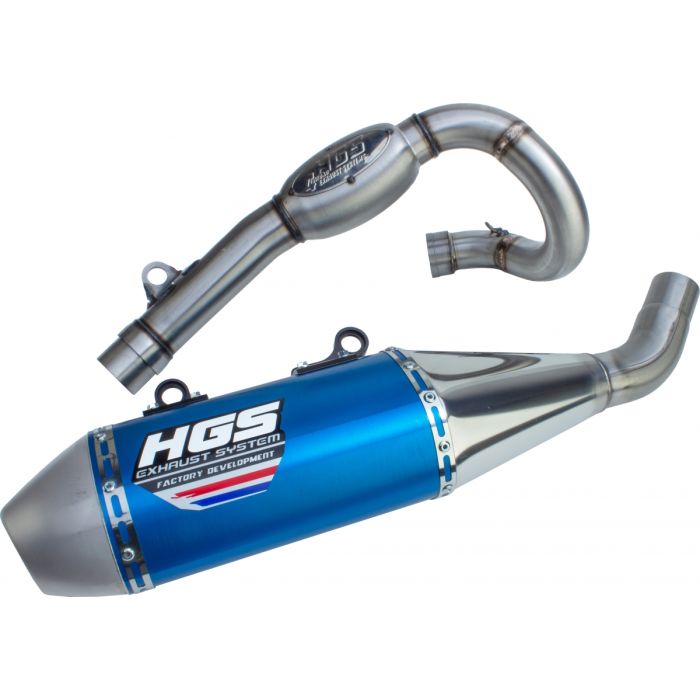 HGS - KTM/HSQ SX-F/FC 350 19- échappement entier alu bleu