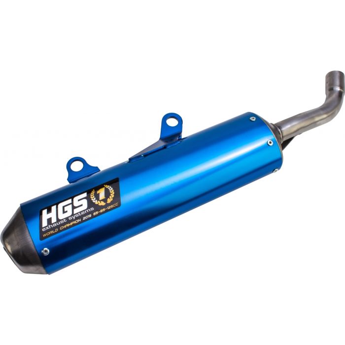 HGS - KTM/HSQ SX/TC 250 19- Silencieux alu bleu