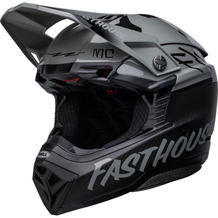 Casque BELL Moto-10 Spherical Fasthouse Bmf - Mat/Brillant Gris/Noir | Gear2win.fr