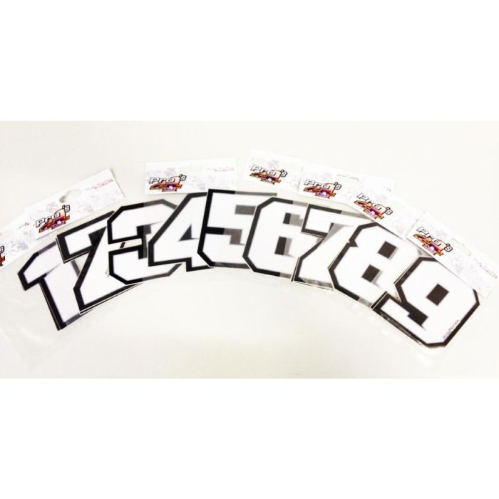 PRO FORCE FACTORY STYLE NUMBERS WHITE 10CM