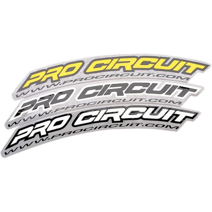 Pro Circuit - FRONT Garde Boue DECAL WWW.-WHT