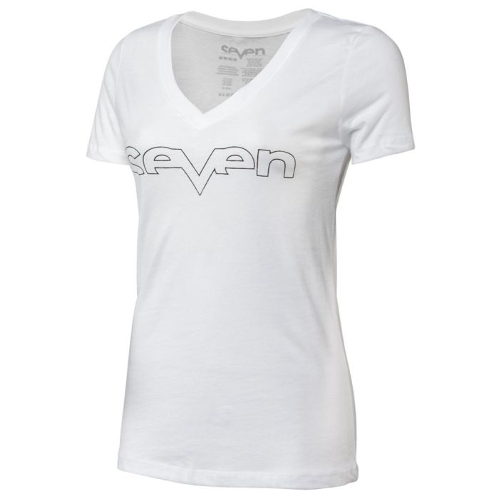 Seven T-shirt pour femme Brand Foil Blanc
