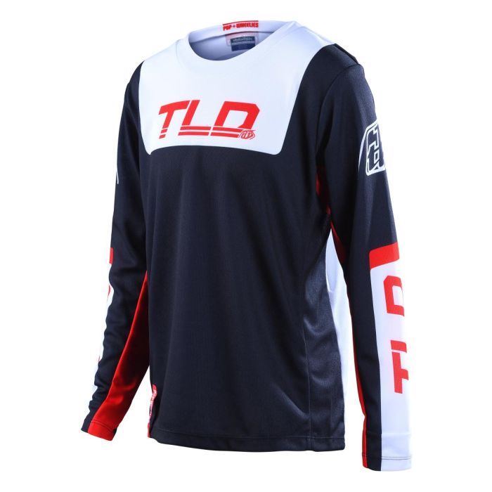 Maillot Troy Lee Designs SE Pro Fractura Marine Rouge | Gear2win.fr