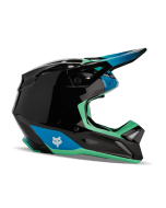 Fox Adolescent V1 Ballast Casque de motocross Noir/Bleu