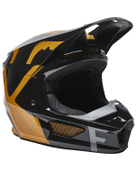 Fox Youth V1 Skew Helmet Black Gold,Fox Jeugd V1 Skew Crosshelm Zwart Goud,Fox Jeugd V1 Skew Motocross-Helm Schwarz Gold | Gear2win
