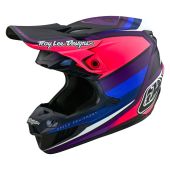 Casque de motocross Troy Lee Designs SE5 Ece Composite Mips Reverb Noir/Violet
