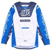 Maillot de motocross Troy Lee Designs GP Pro Blends Blanc/Bleu