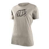 T-shirt à badge raccourci pour femme Troy Lee Designs Vintage Blanc