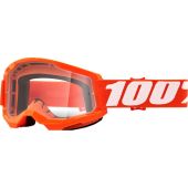 100% Masque de cross Strata 2 orange écran transparent