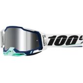 100% RACECRAFT 2 Masques cross Arsham - Ecran Chrome Argent Flash