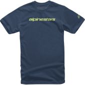Alpinestars T-shirt Linear Word Bleu foncé