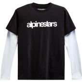 Alpinestars T-shirt à manches longues Knit Stack Noir/Blanc