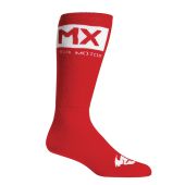 THOR Chaussettes MX SOLID Rouge/Blanc