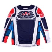 Troy Lee Designs GP Pro Maillot de motocross Wavez Navy/Red Youth