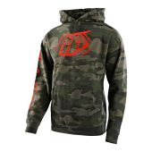 Troy Lee Designs Cropped Badge Pullover Hoodie Forest Camo Jugend