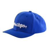 Troy Lee Designs Curved Snapback Cap Signature Blue/White One Size