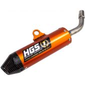HGS - KTM/HSQ SX/TC 65 16- Silencieux alu orange embout de carbone
