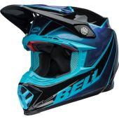 Casque BELL Moto-9S Flex - Sprite brillant Noir/Bleu