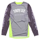 Troy Lee Designs GP Pro Maillot de motocross Boltz Argent/Vert fluo