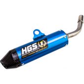 HGS - KTM/HSQ SX/TC 65 16- Silencieux alu bleu embout de carbone