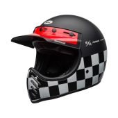 Casque Bell Moto-3 Fasthouse Checkers Noir Blanc Rouge