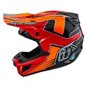 Casque de motocross Troy Lee Designs SE5 Ece Composite Mips Efix Fire XXL