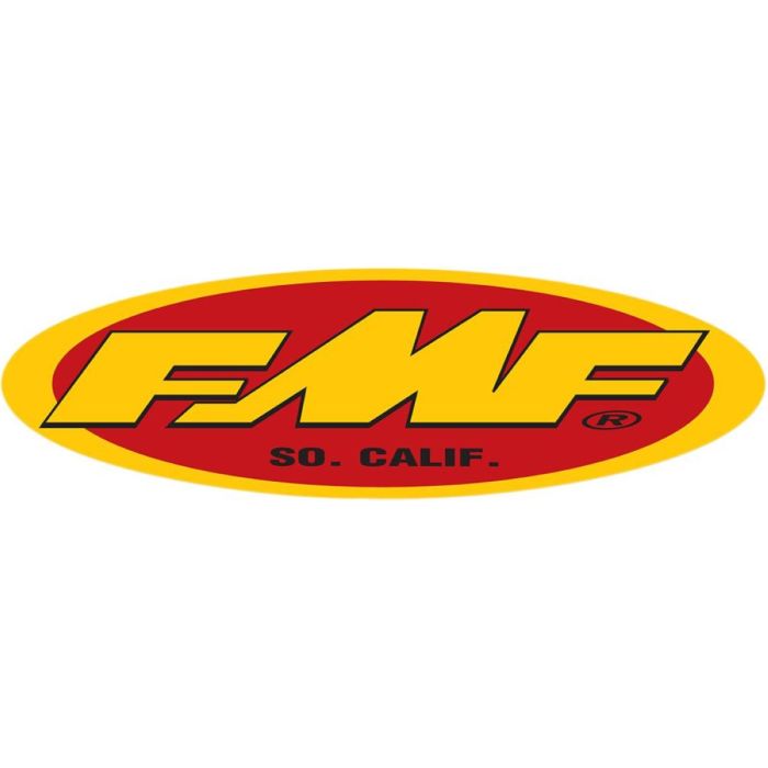 FMF - FMF 5" OVAL STKR(YEL/RED)