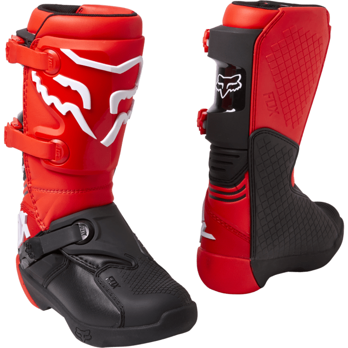 Fox Youth Comp Boot Buckle Fluorescent Red