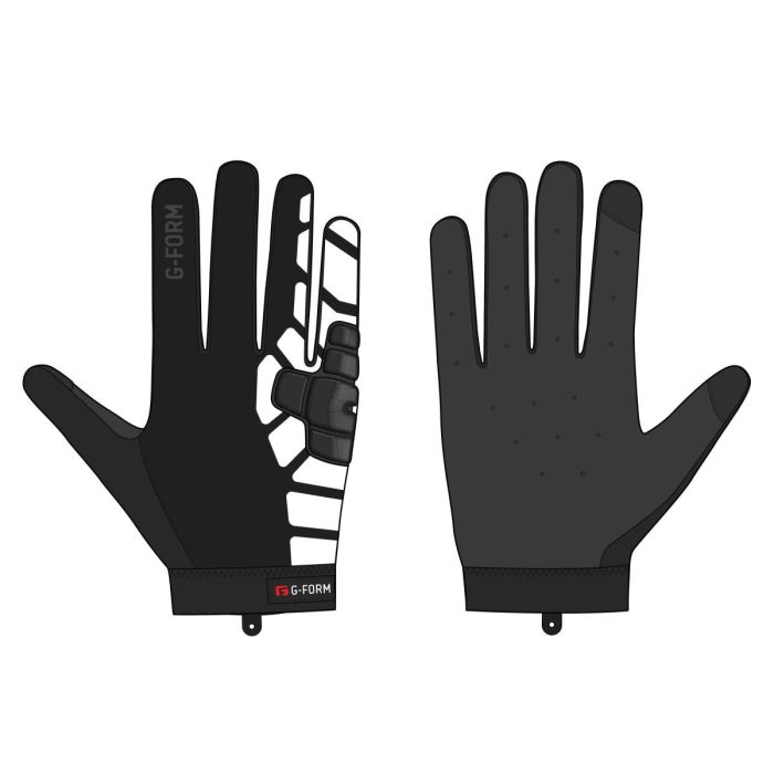 G-Form - Bolle Gants de BMX extra chauds Noir/Blanc