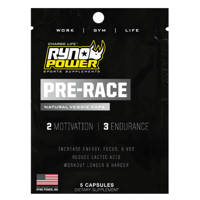 Pack RYNO POWER Pre-race - Motivation et énergie avant l'entraînement | Gear2win.fr