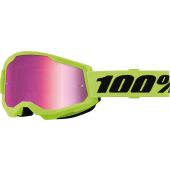 100% Masque de BMX Strata 2 Jeune Neon Jaune Mirroir Pk