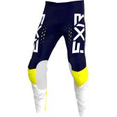 FXR Jeugd Clutch Pro MX Pantalon de cross Bleu foncé/Blanc/Jaune