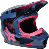 Fox Youth V1 Dier Helmet Dark Indigo,Fox Jeugd V1 Dier Crosshelm Donker Blauw,Fox V1 DIER Motocross-Helm für Jugend Dunkel blau | Gear2win