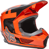 Fox Youth V1 Dier Helmet Fluorescent Orange,Fox Jeugd V1 Dier Crosshelm Fluo Oranje,Fox V1 DIER Motocross-Helm für Jugend Fluo Orange | Gear2win