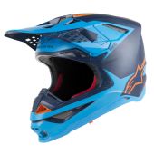 Alpinestars Helmet Supertech SM10 Meta Black Blue Orange